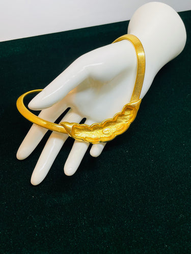 Napier Pink Enamel Gold Omega Necklace